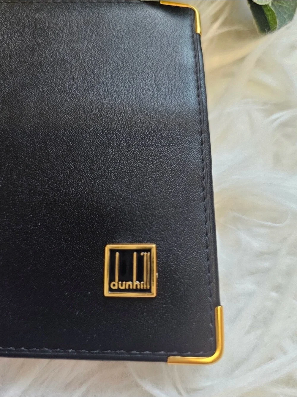 Dunhill Black Leather Bi Fold Wallet